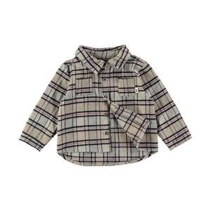 NEW PETIT INDI tartan long sleeve shirt in beige